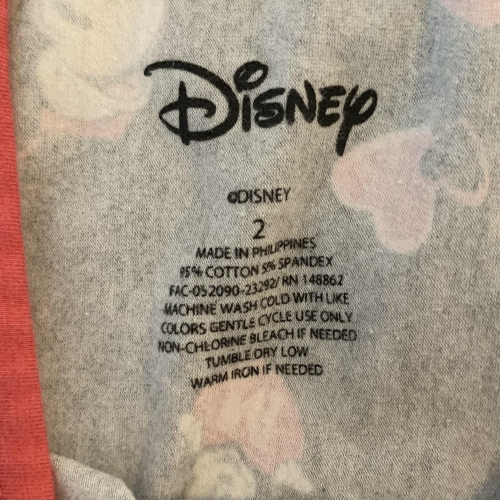 Disney Minnie Mouse Pajama Set Womens 2 Black Pink Tank Top Shorts Sleepwear - Picture 6 of 10